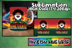Cheerful smiles 11oz 15oz sublimation wrap, Juneteenth Product Image 1