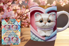 Fashionable 11oz Mug Wrap Png Template , Holiday Pets Product Image 1