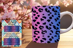 Abstract Leopard Mug Wrap - Gradient Pattern 11oz 15oz Product Image 1