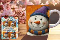 Winter Christmas Snowman Mug Wrap Sublimation 11oz 15oz Product Image 1
