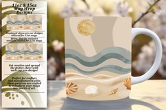 Modern Boho Mug Wrap - Minimalist Look 11oz 15oz Product Image 1