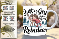 Serene 15oz Mug Wrap Png Template , Just A Girl Product Image 1