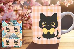 Artistic Cat Mug Wrap Design PNG Product Image 1