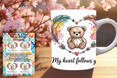 Happy 11oz Mug Wrap Png Template , Valentines Day Product Image 1