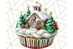 Christmas Cupcake PNG Clipart, Cute Food PNG, Holiday Treat Product Image 3