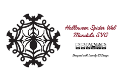 Halloween Spider Web Mandala Papercut SVG Product Image 2
