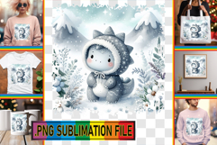 Joyful Sublimation Art PNG, Cute Dino Product Image 1
