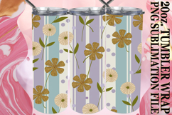 Happy Smiles 20oz tumbler wrap, Gold Flower Product Image 1