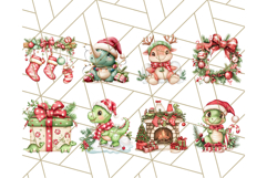 Christmas Dinosaur PNG Clipart, Cute Dino Holiday Art Png Product Image 3