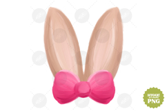 Coquette Easter Bow Bunny Ears Sublimation PNG Bundle Product Image 2