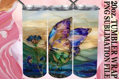 Sparkly Glitter Butterfly Tumbler Wrap 20oz Product Image 1
