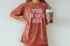 Brick Comfort Colors 1717 T-shirt Mockups, Real Model Mo Product Image 1