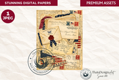 Patriotic Vintage 4th of July Junk Journal digital paper Product Image 1