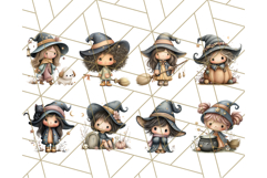 Spooky Little Witches Halloween Clipart PNG Product Image 7