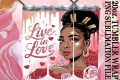 Blissful Reflections 20oz tumbler wrap, Love Girl Product Image 1