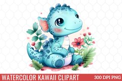 Watercolor Kawaii Clipart Product Image 1