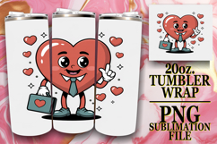 Joyful Reflections 20oz tumbler wrap, Valenines Heart Product Image 1