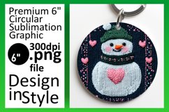 Elegant Car Coaster Round PNG Design , Snowman Product Image 1