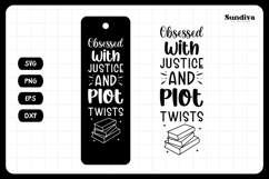 True Crime Bookmark Saying SVG | Justice and Plot Twists Product Image 3
