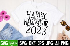 Happy New Year 2023 SVG Cut File, New Year SVG Design Free Product Image 1