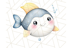 Under the Sea Nursery Clipart, Ocean Animals PNG Product Image 3