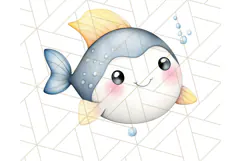Under the Sea Nursery Clipart, Ocean Animals PNG Product Image 3
