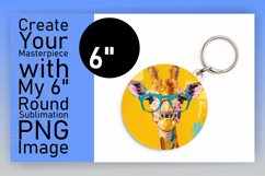 Spring Giraffe Round Design Keychain Cups Product Image 1