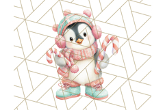 Coral and Aqua Christmas Clipart PNG, Pastel Holiday Art Product Image 3