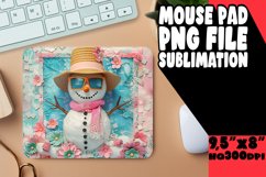 Summer Snowman Sublimation Mouse Pad - Christmas Joy Product Image 1