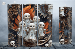 4 Halloween Tumbler Wrap Sublimations, 20 oz Product Image 4