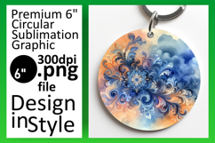 Charming Circle Design Car Coaster PNG , Watercolor Patter Product Image 1