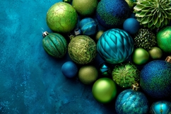 Glitter Christmas Balls Background, Winter Background PNG Product Image 1