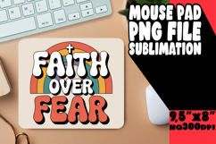 Playful Desk Mat Sublimation PNG, Religious Product Image 1