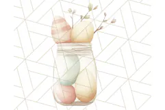 Spring Bunnies PNG Watercolor Bunny Clipart, Pastel Easter Product Image 3