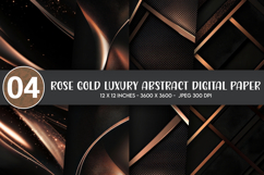 Rose Gold Luxury Abstract Digital Paper Product Image 1