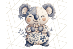 Blue Floral Stuffed Animal Clipart PNG, Cute Stuffed Animals Product Image 3