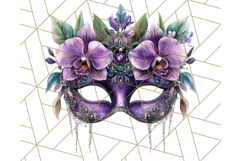 Vintage Garden Masquerade Floral Eye Mask PNG Clipart Product Image 3