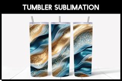 10 Blue Gradient Abstract Glitter Tumbler Seamless Tumbler Product Image 10