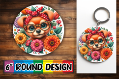 Bright Round Coasters Design PNG, Cute Animals Product Image 1