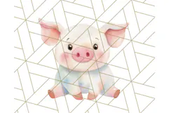 Watercolor Farm Animals PNG Clipart, Baby Nursery Decor Png Product Image 3