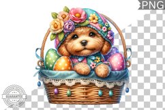 Easter Dog Sublimation - Easter Clipart PNG Design Product Image 1