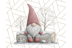 Cozy Winter Gnome Clipart PNG, Christmas Gnome Clip Art Product Image 3