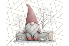 Cozy Winter Gnome Clipart PNG, Christmas Gnome Clip Art Product Image 3