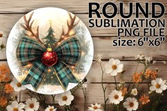 Bright Moments Round Design PNG, Holiday Bow Product Image 1