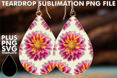 Enchanted Teardrop Earrings Art, Flower Pattern Product Image 1