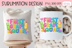 First Grade squad shirt PNG, Teacher sublimation PNG Product Image 4