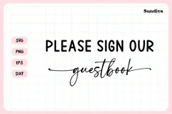 Wedding Sign Saying SVG | Please Sign Our Guestbook Product Image 3