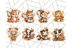 Fall Fairy Animal Clipart PNG, Woodland Creatures With Wings Product Image 7