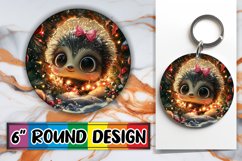 Unique Circle Design Car Coaster Template , Holiday Animals Product Image 1