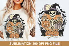 Halloween Skeleton Sublimation - Halloween PNG Design Product Image 1